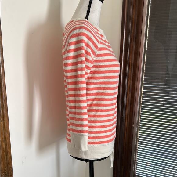 Lauren Jeans Company | Striped Coral and White Women's Sweater Size XS - Picture 2 of 7